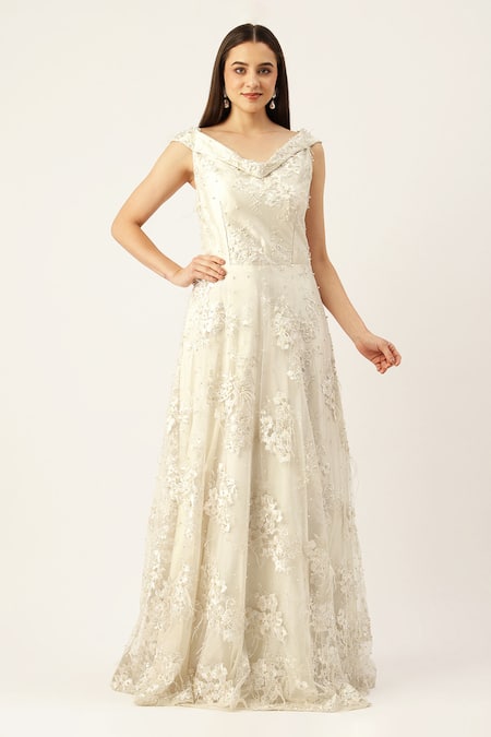 Sayisha Floral Embroidered Sequinned Gown 