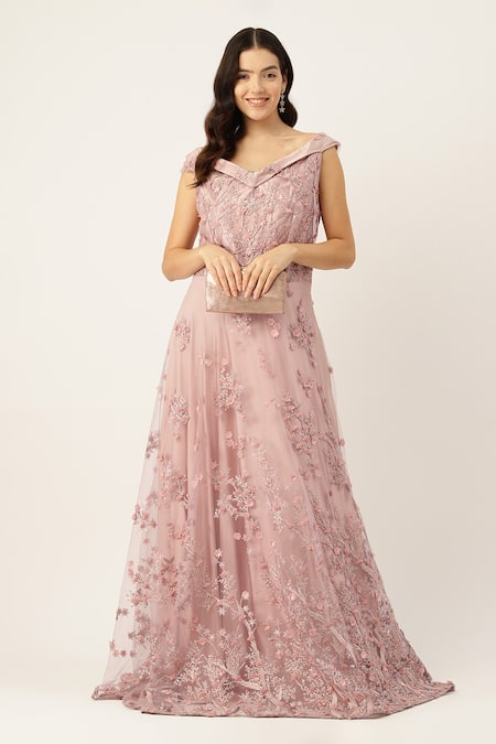 Sayisha Floral Embroidered Gown 