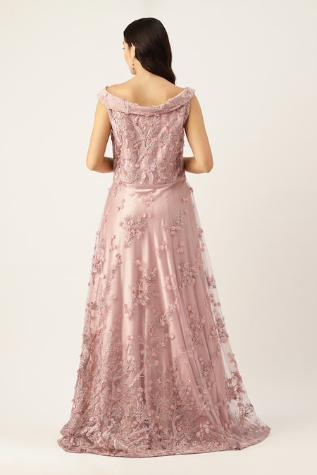 Sayisha Floral Embroidered Gown 