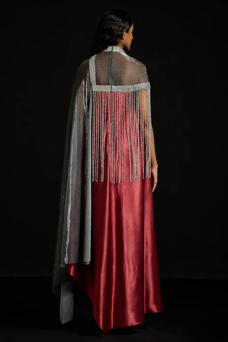 Akhl One-Sleeve Sequins Kaftan Dress 