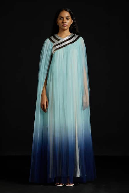 Akhl Gradient Tulle Gathered Kaftan 