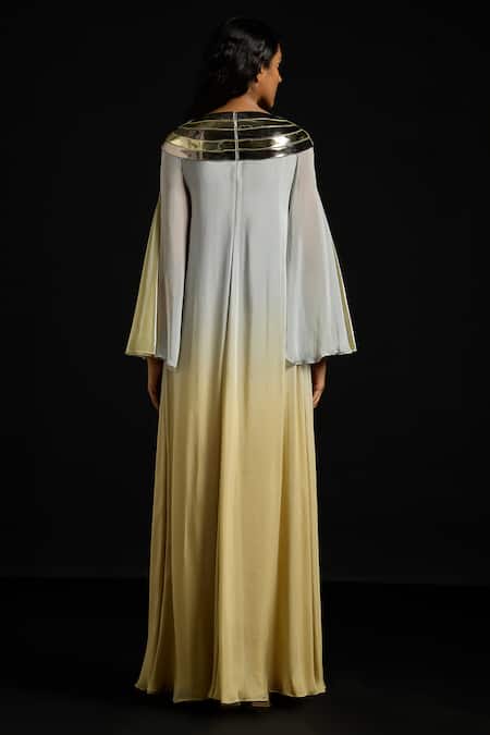 Akhl Concentric Metallic Chiffon Dress 