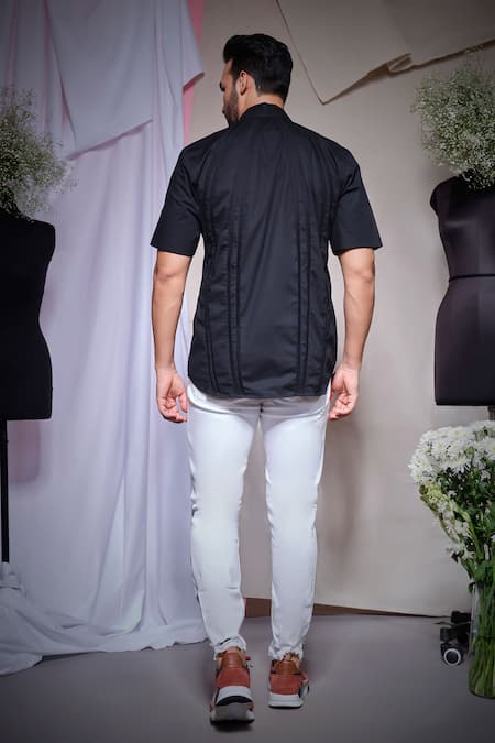 Echke Black Zara Cotton Shirt 