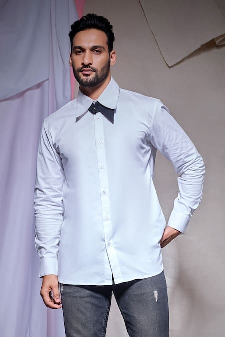 Echke White Zara Cotton Shirt 