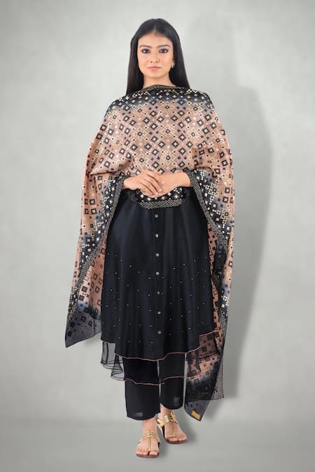 I Am Design Printed & Embroidered Kurta Set 