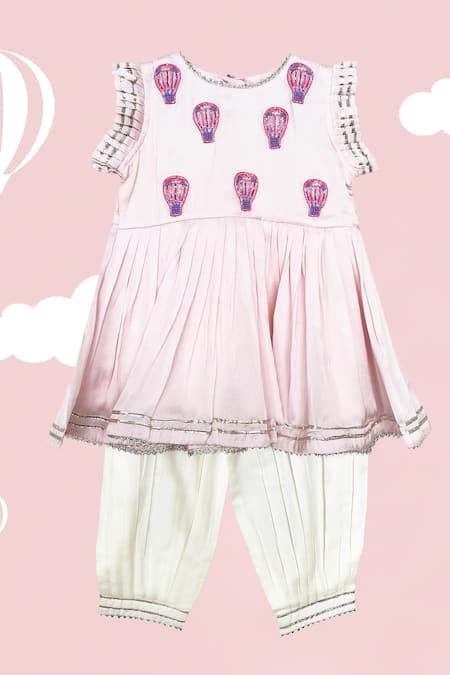 Toddle Kidswear Parachute Perfection Embroidered Kurta Set 