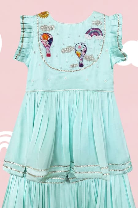 Toddle Kidswear Up In The Air Kurta & Sharara Set 
