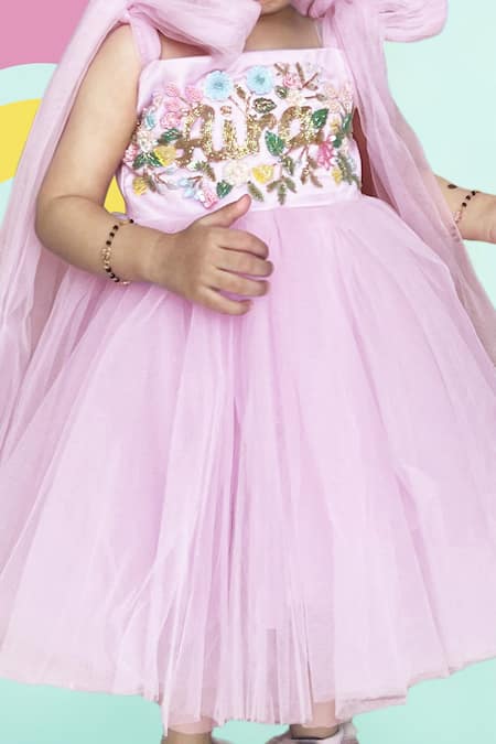 Toddle Kidswear Sleeveless Embroidered Dress 