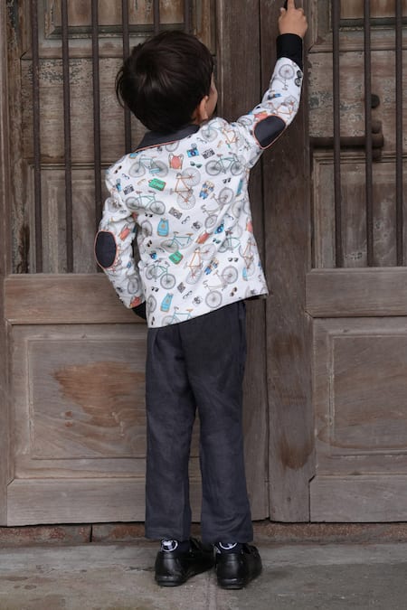 Funny Bones Clothings Cycle Camera Tuxedo Blazer Set 