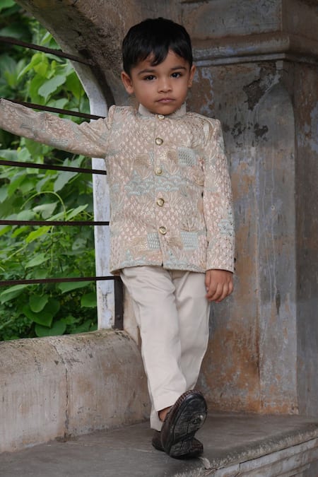 Funny Bones Clothings Deer Embroidered Jodhpuri Set 