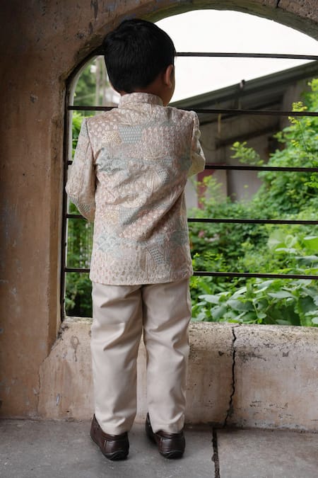 Funny Bones Clothings Deer Embroidered Jodhpuri Set 