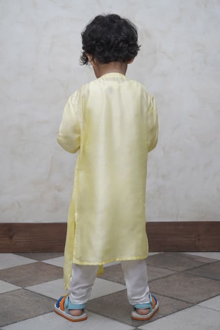 Funny Bones Clothings Circus Print Pure Muslin Silk Kurta Pajama Set 