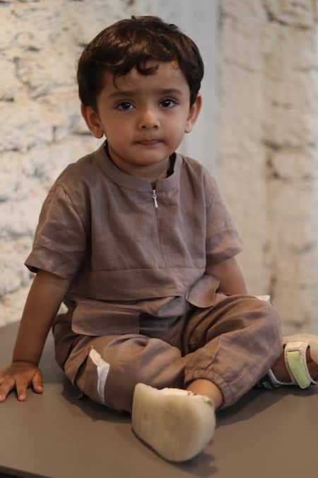 Funny Bones Clothings Linen Shirt With Trouser 