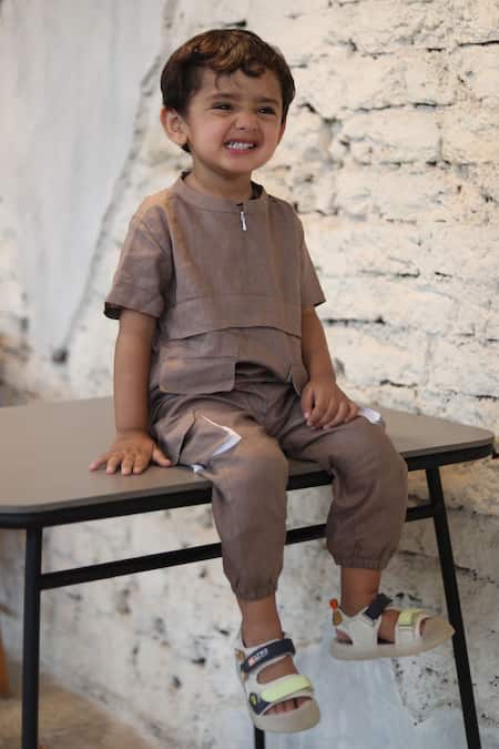 Funny Bones Clothings Linen Shirt With Trouser 