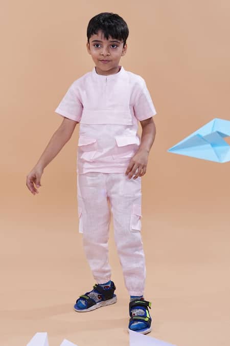 Funny Bones Clothings Linen Shirt With Trouser 