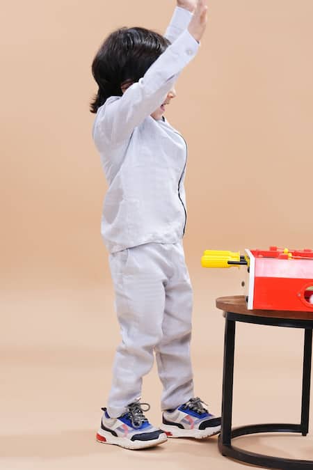 Funny Bones Clothings Linen Jacket & Trouser Set 