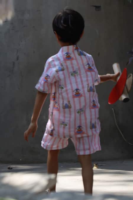 Funny Bones Clothings The Sultans Tapestary Print Shorts Set 