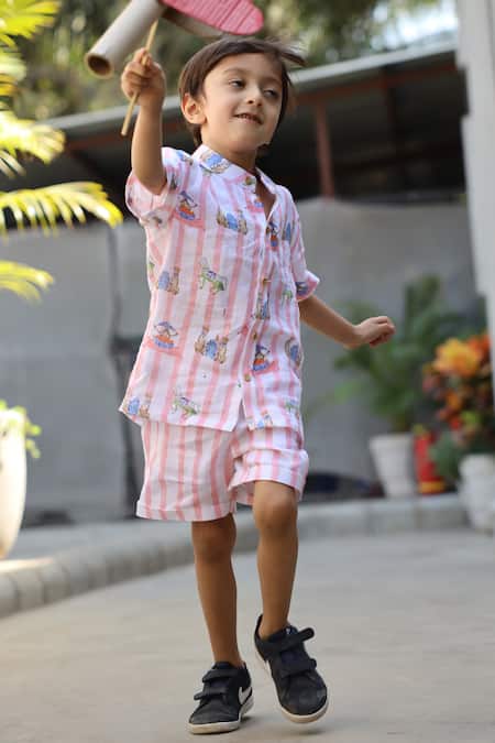 Funny Bones Clothings The Sultans Tapestary Print Shorts Set 