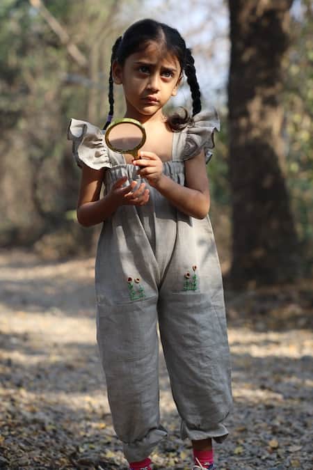 Funny Bones Clothings Blooming Wilderness Linen Jumpsuit 