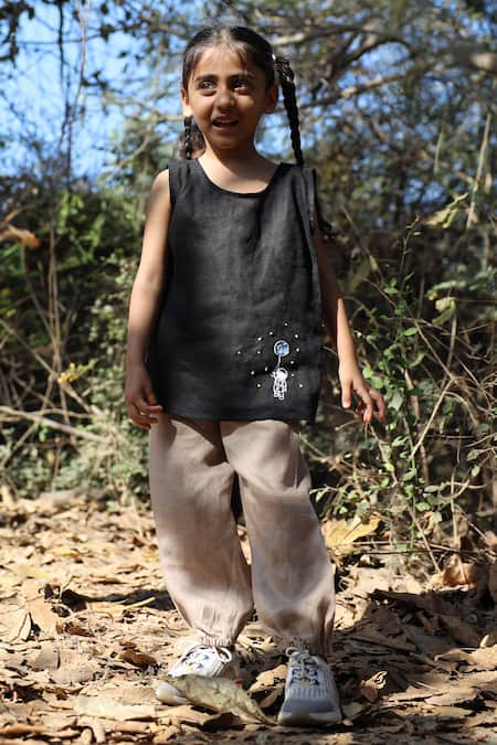 Funny Bones Clothings Zero Gravity Pure Linen Top & Pant Set 