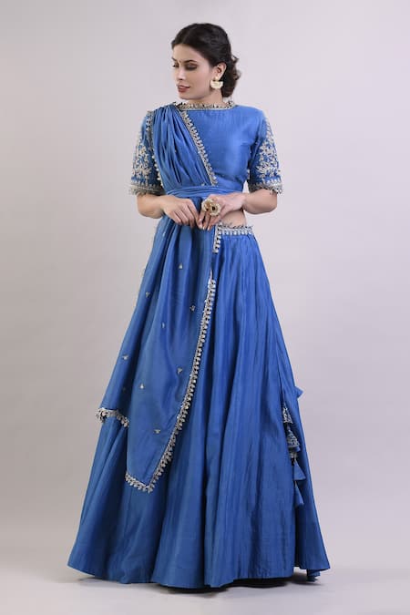 Surendri Chanderi Lehenga Set 