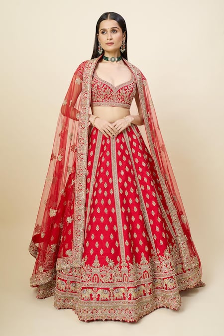 Azeera Aarvi Embroidered Bridal Lehenga Set 