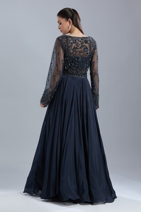 Samyukta Singhania Embroidered Jacket Skirt Set 