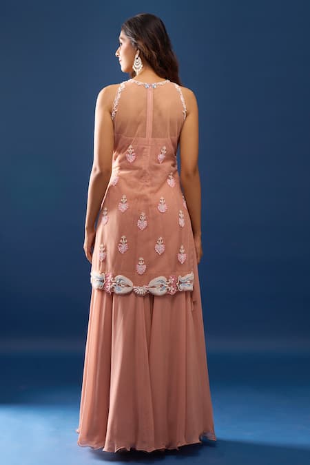 Azeera Embroidered Kurta Sharara Set 