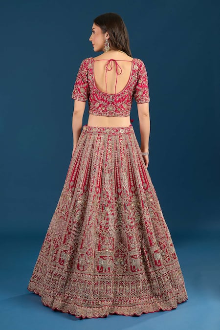 Samyukta Singhania Zardozi Embroidered Bridal Lehenga Set 