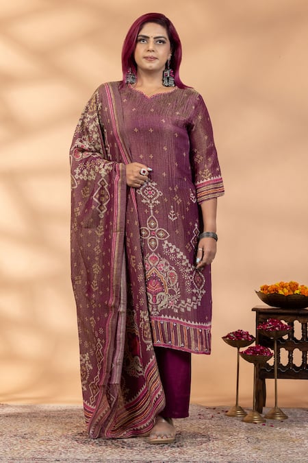 Mamicha Printed Kurta Pant Set 