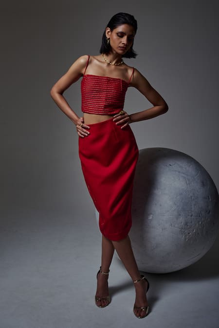 Orthodox Sculpted Contour Midi Pencil Skirt 