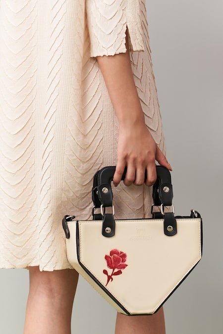 Buy_Pleats By Aruni_Ivory Crepe, Satin Boat Neck Avanya Pleated Dress _Online_at_Aza_Fashions