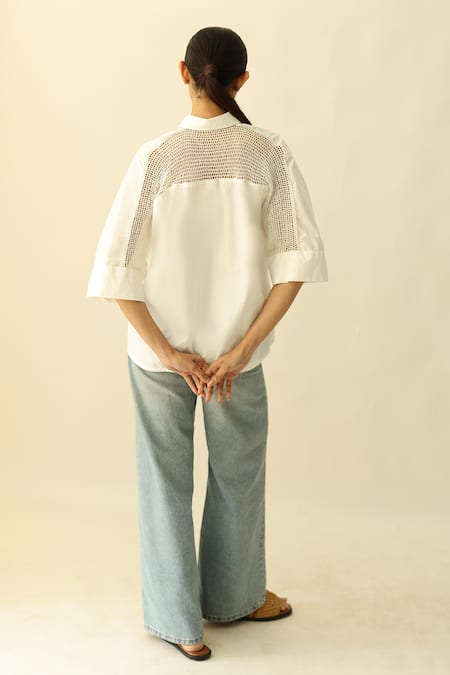Studio Moda India The Bloomveil Embroidered Shirt 