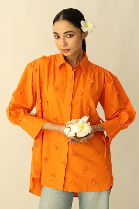 Studio Moda India The Flowerfield Embroidered Shirt 