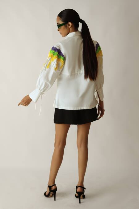 Studio Moda India Tie Up Petal Tier Shirt 