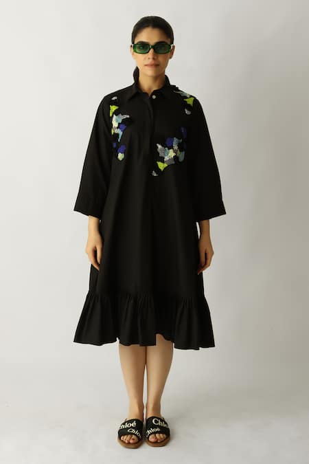 Studio Moda India The Patch Verse Embroidered Dress 