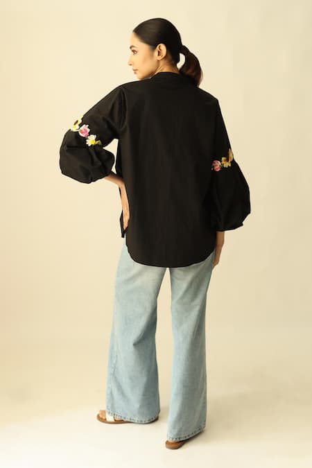 Studio Moda India The Florae Embroidered Shirt 