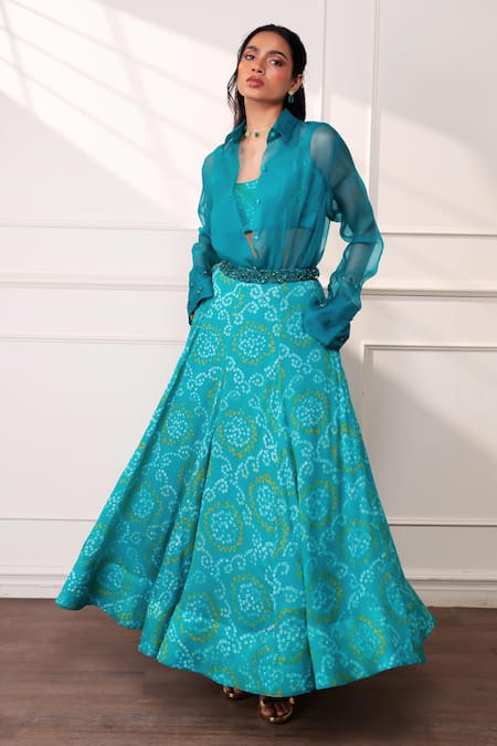 Style Junkiie Seafoam Sheer Shirt 