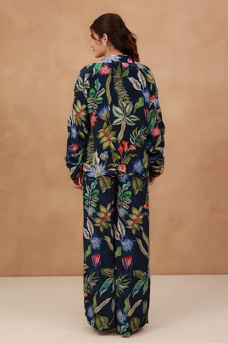 Aroop Shop India Tropical Print Shirt & Pant Co-ord Set 
