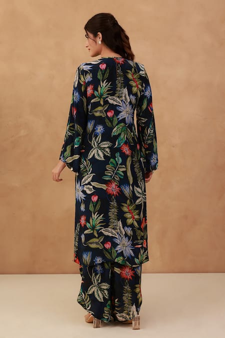 Aroop Shop India Floral Print Kurta & Tulip Pant Set 