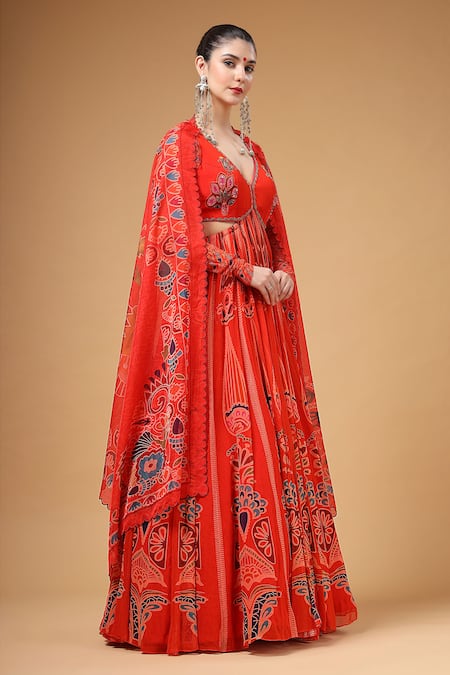 Gazab by Miku Kumar Sarmast Printed Anarkali With Dupatta 