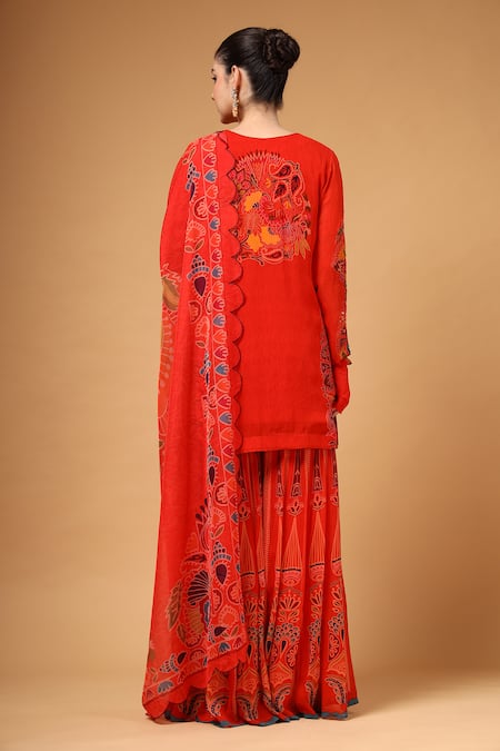 Gazab by Miku Kumar Fanaa Printed Kurta Sharara Set 
