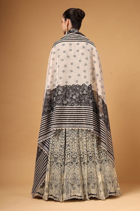 Gazab by Miku Kumar Parizaad Printed Anarkali With Dupatta 