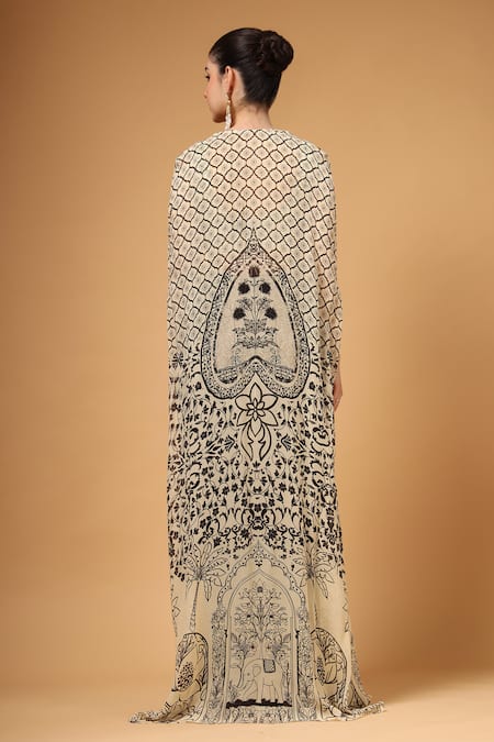 Gazab by Miku Kumar Shauq Printed Cape Skirt Set 