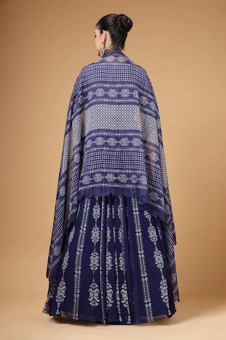 Gazab by Miku Kumar Qurbat Printed Anarkali With Dupatta 