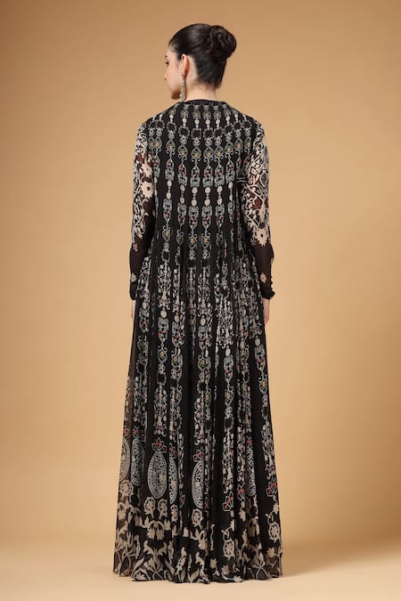 Gazab by Miku Kumar Khwabida Jacket Anarkali Palazzo Set 