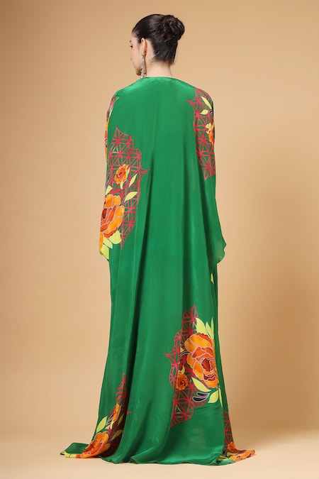 Gazab by Miku Kumar Saqiya Printed Kaftan With Palazzo 