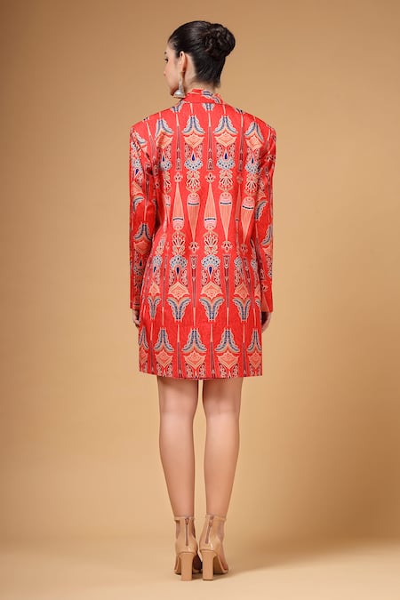 Gazab by Miku Kumar Sabr Printed Dress With Jacket 