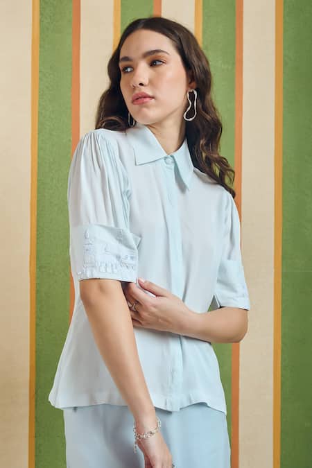 Orthodox Folded Edge Embroidered Shirt 