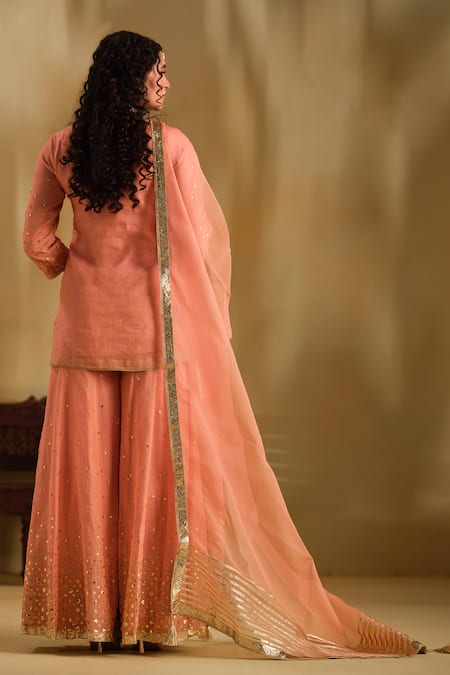 Almaari By Pooja Patel Divya Embroidered Kurta Sharara Set 